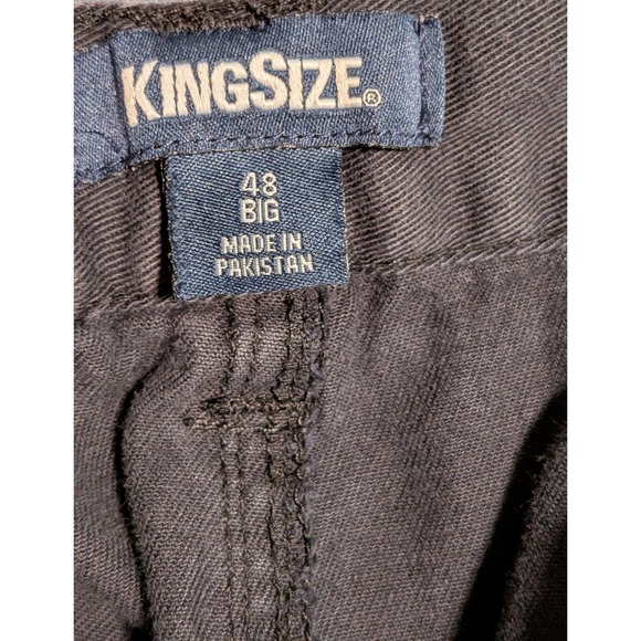 KingSize Mens 48 Big Cargo Shorts Charcoal Gray Cotton Twill Utility Pockets - Picture 5 of 7